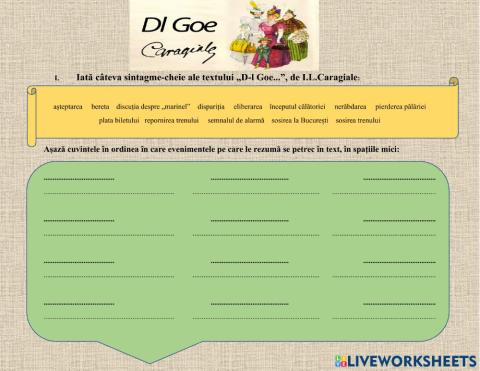 D-l Goe - acțiune, spațiu și timp