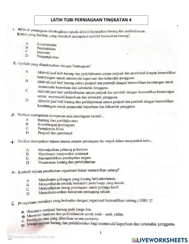 Latih tubi peniagaan