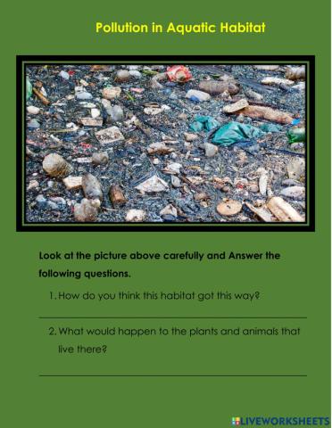 Pollution in Aquatic Habitats