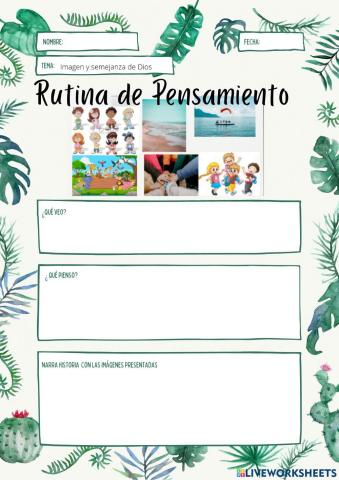 Rutina veo pienso y narro