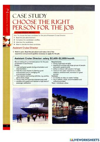 Choose the right person for the job