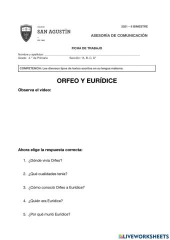Orfeo y Eurídice