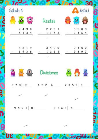 Calculo T3 - 6-2 restas y divisiones
