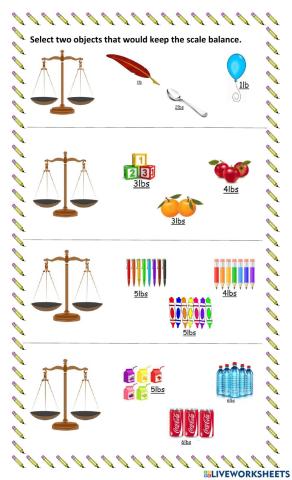 Mathematics - Balanced Objects (Weight)