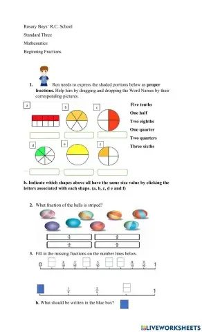 Fractions Test 1