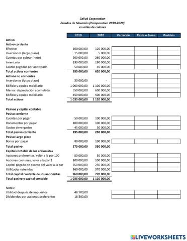Practica de flujo de efectivo método indirecto