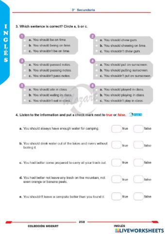 Unidad 3 - Inglés 3°