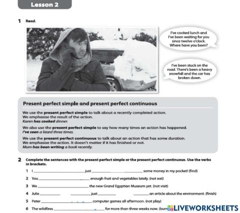 Present Perfect Simple and Continuous