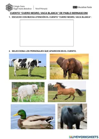 Cuento Cuero negro, vaca blanca