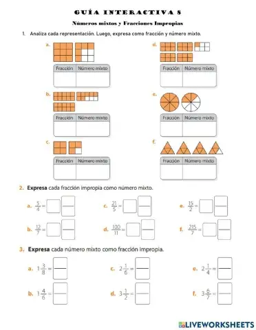 Fracciones y número mixto
