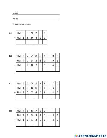 Matematik tahun 5 wang