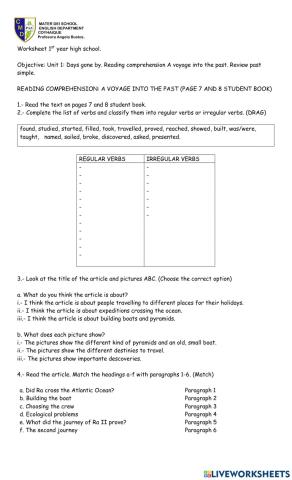 Reading A voyage into the past