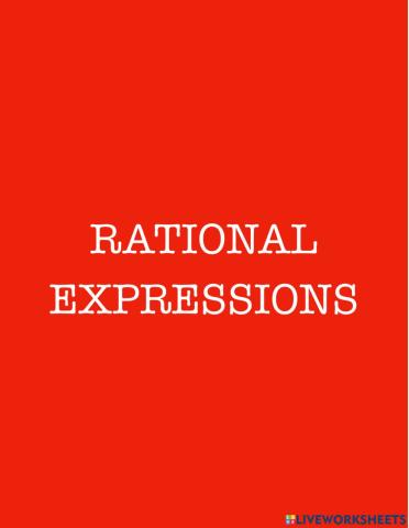 Rational Expressions Section Divider