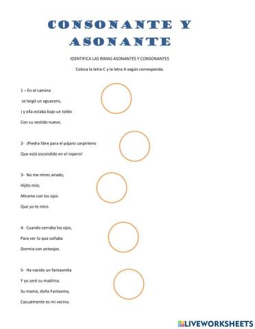 Consonante y asonante