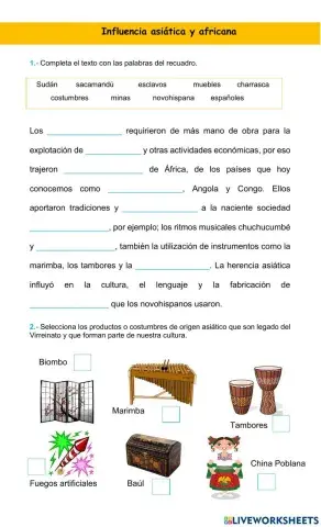 Influencia asiática y africana