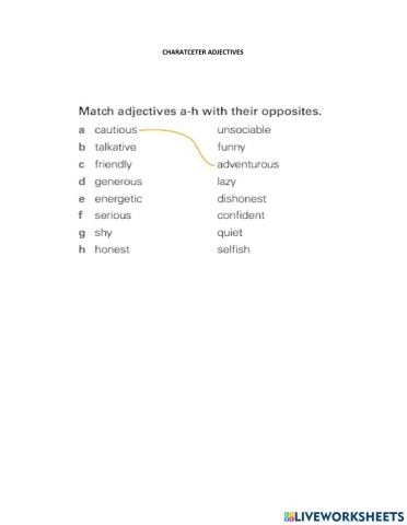 Character adjective