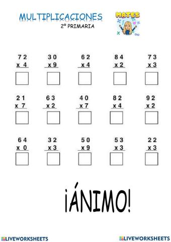 Repaso de multiplicaciones