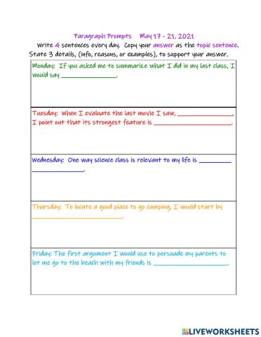 Vocabulary Paragraphs Testing 4