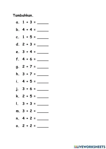 Matematik tambah nombor