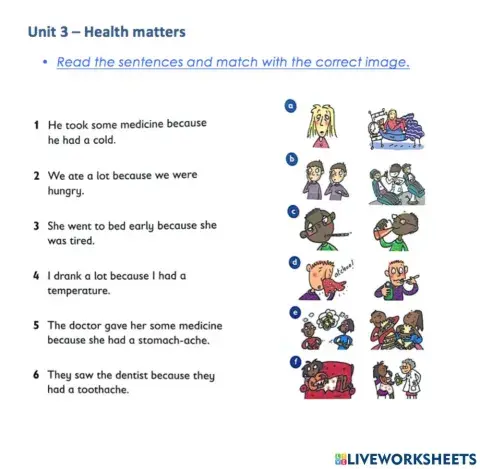 Unit 3 - Health matters - Sickness