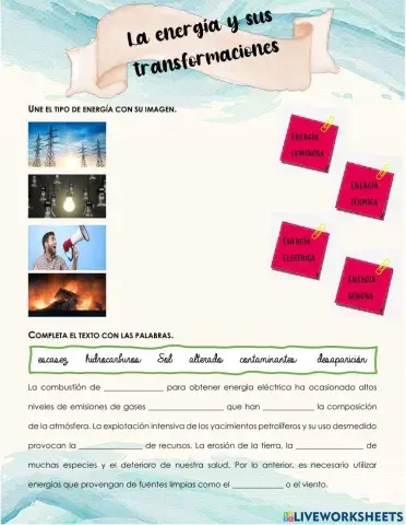 La energía y sus transformaciones