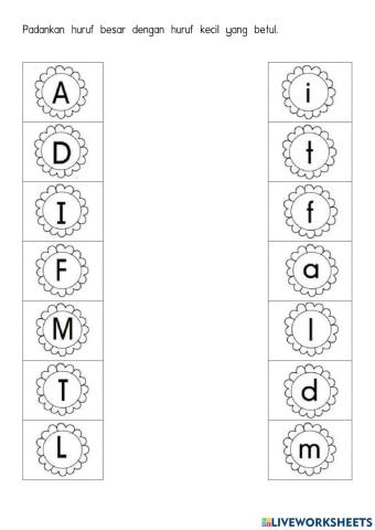 Padankan huruf besar dan huruf kecil