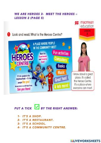 We are heroes 3 lesson 2