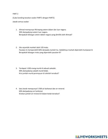 Berapakah kuantiti? Berapakah Peratus?