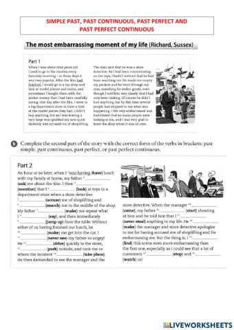 Narrative tenses-Upper-intermediate