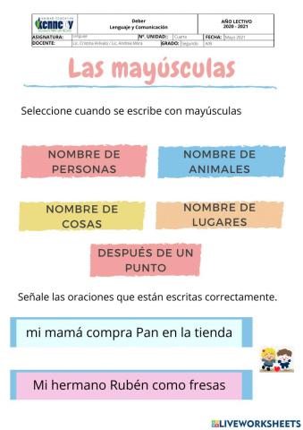 Mayúsculas