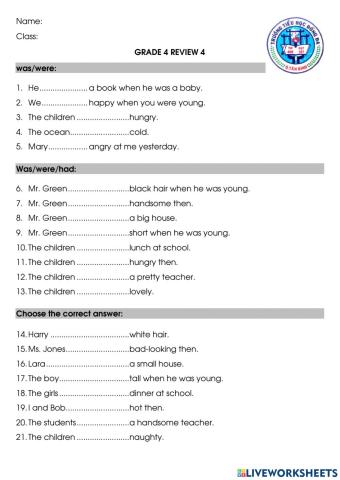 Grade 4 Review 4
