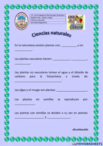 Diagnóstico ciencias naturales