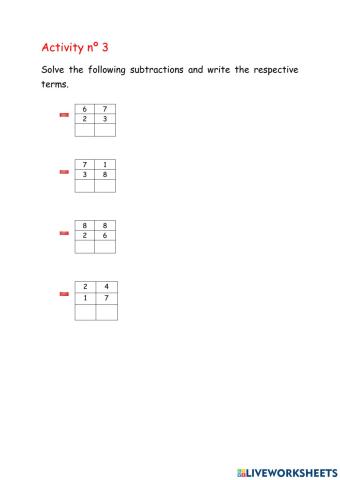 Subtraction properties
