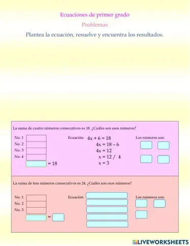 Ecuaciones de primer grado. Problemas.