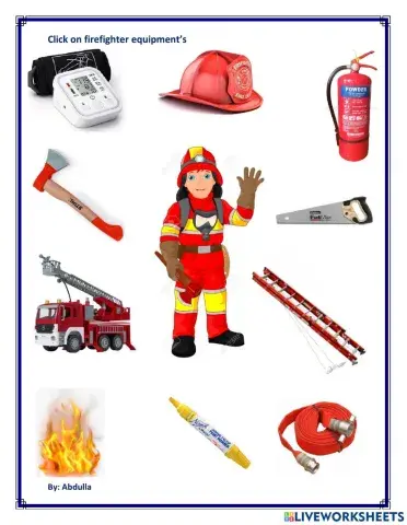 Click on firefighter equipments
