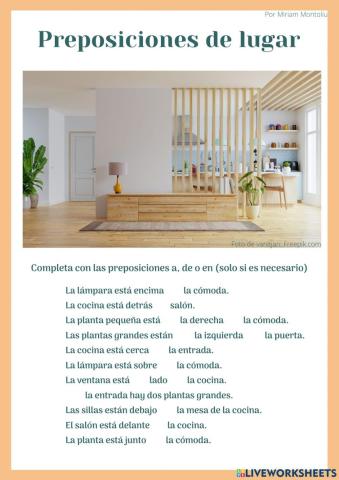 Preposiciones de lugar