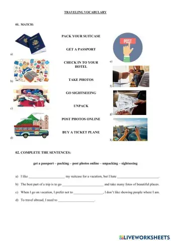 Traveling vocabulary