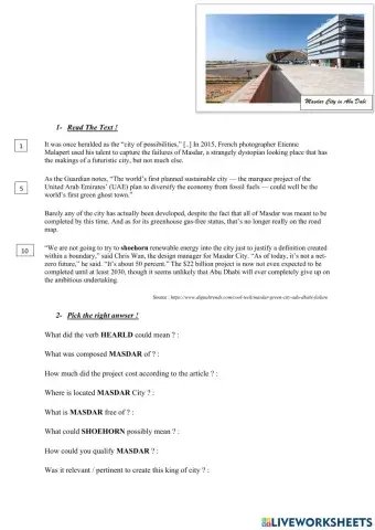 Welcome to Masdar City