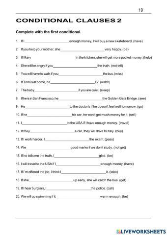 Conditional clauses 2
