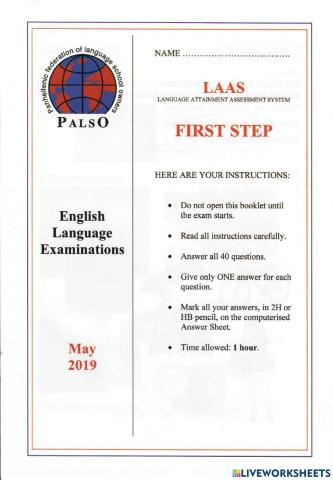First Step Palso (May 2019)