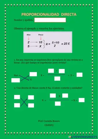 Proporcionalidad directa