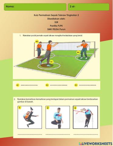 Permainan Kategori Jaring Tingkatan 2: Sepak Takraw