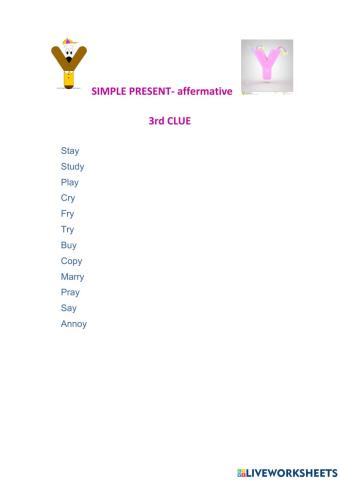 Present simple- alcune eccezioni ortografiche