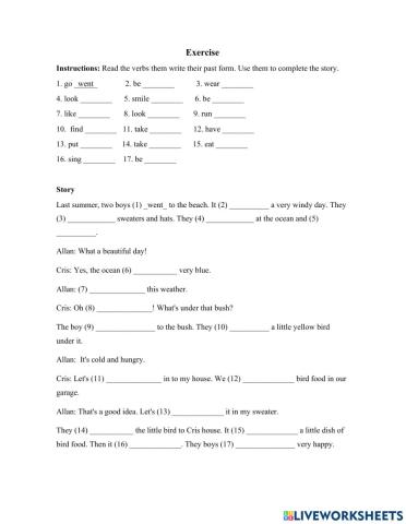 Simple past Affirmative