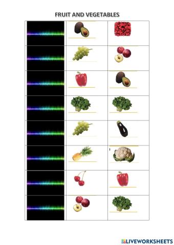 Fruit and vegetables