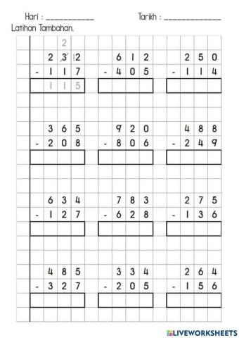 Matematik tolak tahun 2