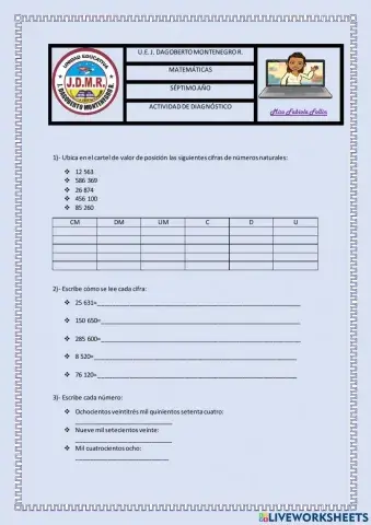 Diagnóstico Matemáticas