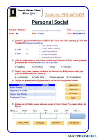 Examen de Personal Social