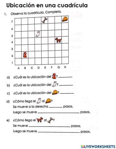 Ubicación en una cuadrícula