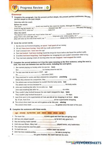 Progress review Unit 4 - Shopping Therapy (b)